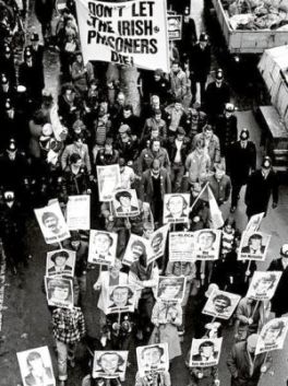 The Irish diaspora in Britain and some British Left took to the streets to support the Hunger Strikers.  In doing so they defied the campaign of state terror with the jailing of a score of innocent Irish people on murder charges and the reign of the 1974 "Prevention of Terrorism" and a hostile media campaign. 