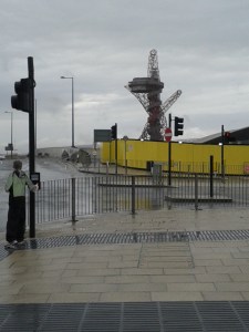 The observation tower/ sculpture by London Olympic Stadium, near Stratford, East London.