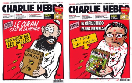 Charlie Hebdo cartoon referring to the attack on Egyptian protesters in which 1,000 were killed.