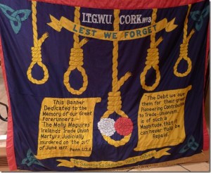 Molly Maguire tribute banner ITGWU (Cork branch)
