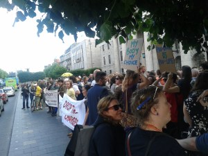 East side O'Connell Street, Dublin, just near Spire