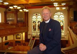 The Rev. David Latimer, photographed in church