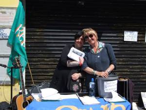 Bróna Uí Loing and Vivienne Lee, members of the campaigning group