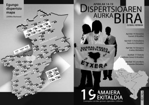 Map of the dispersal of Basque political prisoners across both states and Etxerat picket
