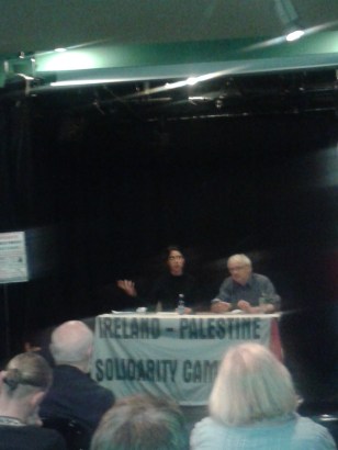 Riya Hassan, BDS Europe Coordinator with Martin O'Quigley, Chairperson IPSC and who chaired the meeting