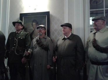 Volunteers in various outfits