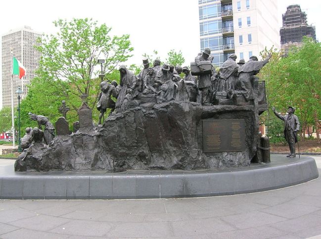 "Irish Famine Memorial/ Leacht Cuimneacháin na nGael" in Philadelphia. USA (Photo from Internet)