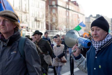 Section of the January march to save Moore Street, organised by the Save Moore Street 2016 umbrella group