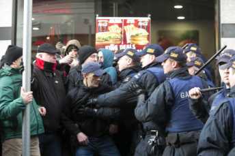 Melee in Cathedral Street (photo from Internet)