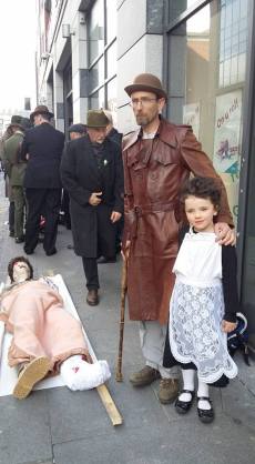 Man & little Girl period costume