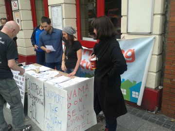 Some of the rota for the table outside the Lynam Hotel (Photo: D. Breatnach)