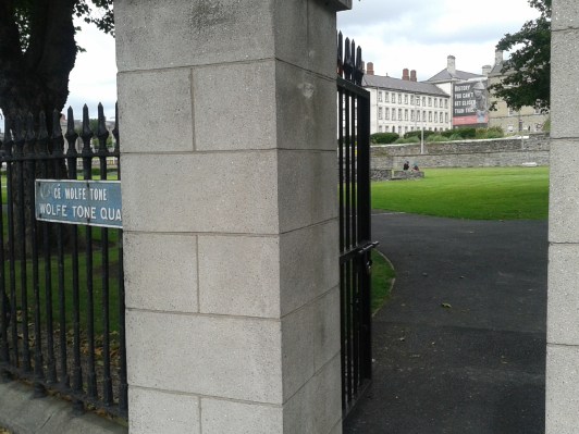 The Pedestrian Gate on Wolfe Tone Quay, Liffey side, open to the public again after four years (Photo C. Sulish)
