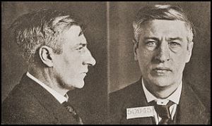 Jim Larkin's "mug shots" when charged with "criminal anarchism" in New York 1919 (he served time in Sing Sing penitentiary). (Photo sourced Internet)