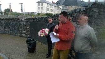 Donal Fallon, historian, blogger, tour guide and broadcaster who gave the main oration