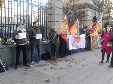 Section of protest after some people had left (Photo D.Breatnach)