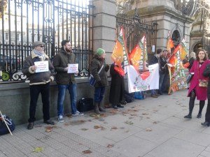 Section of protest after some people had left (Photo D.Breatnach)
