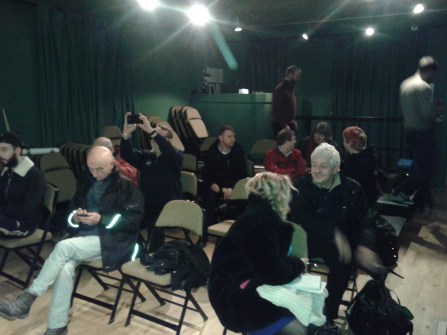 Some of the attendance at the lecture before its start