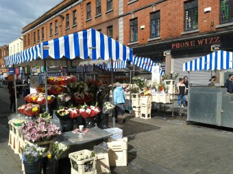 Flower stalls at the north end of Moore Street (source: D.Breatnach)