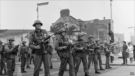 British Soldiers Helmeted Belfast 1969