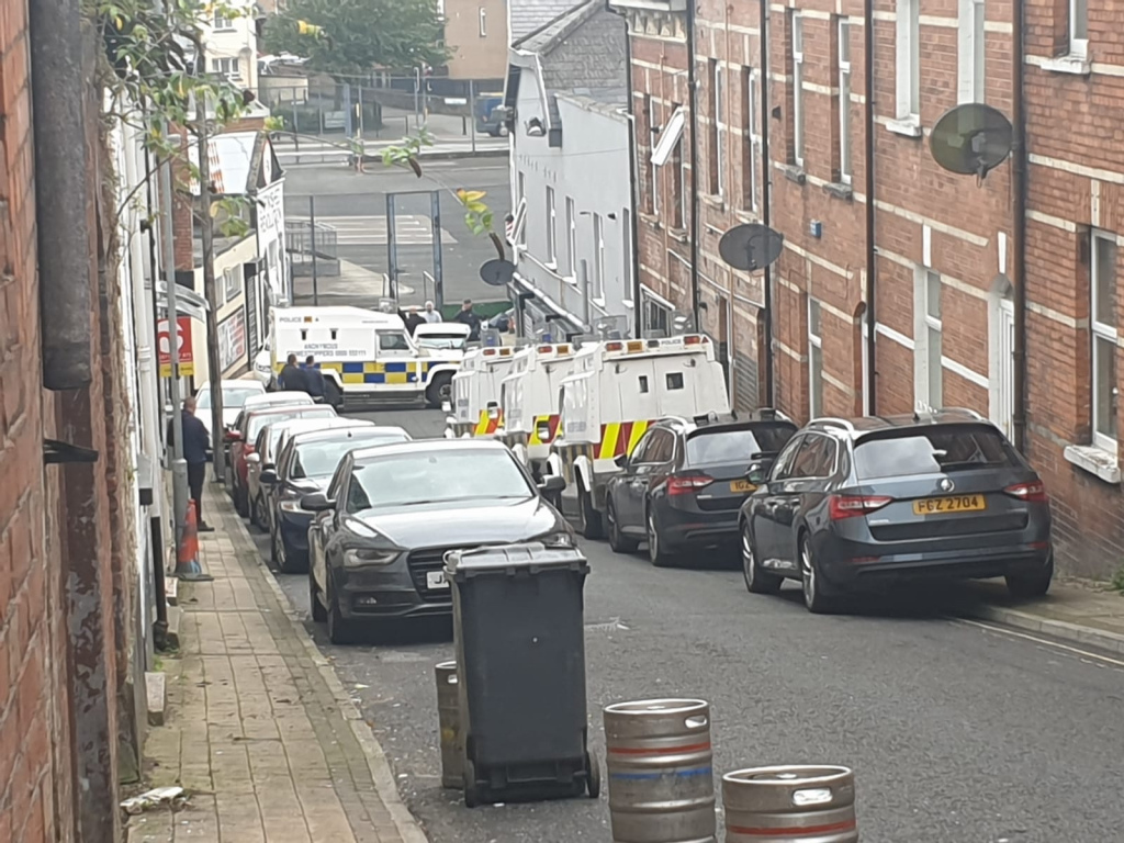 PSNI raid on Republican centre in August 2020.