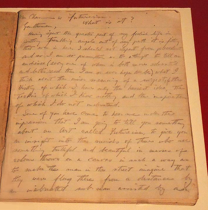 photo by Eoin Mac Lochlainn of a copybook from 1923 in Kilmainham Gaol